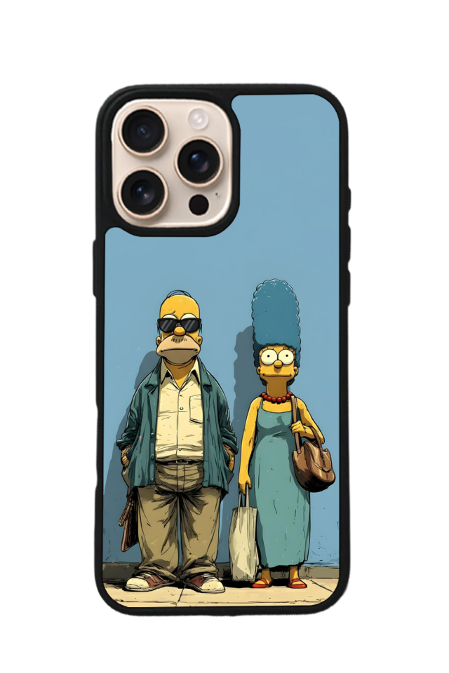 iPhone 15 Pro Uyumlu The Simpsons Tasarımlı Glossy Premium Kılıf