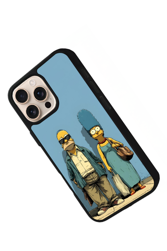 iPhone 15 Pro Uyumlu The Simpsons Tasarımlı Glossy Premium Kılıf