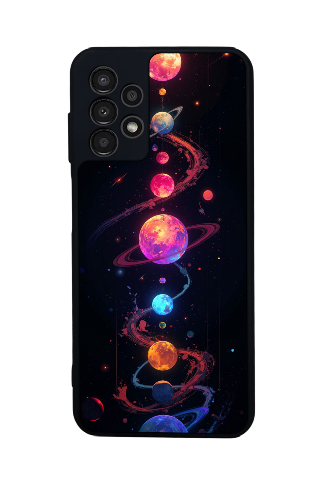 Samsung Galaxy A13 Uyumlu Uzay Tasarımlı Glossy Premium Kılıf