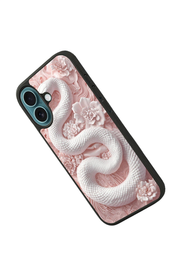 iPhone 16 Uyumlu Yılan Tasarımlı Glossy Premium Kılıf