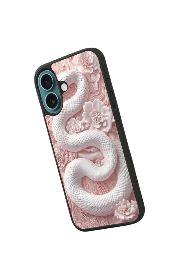 iPhone 16 Uyumlu Yılan Tasarımlı Glossy Premium Kılıf