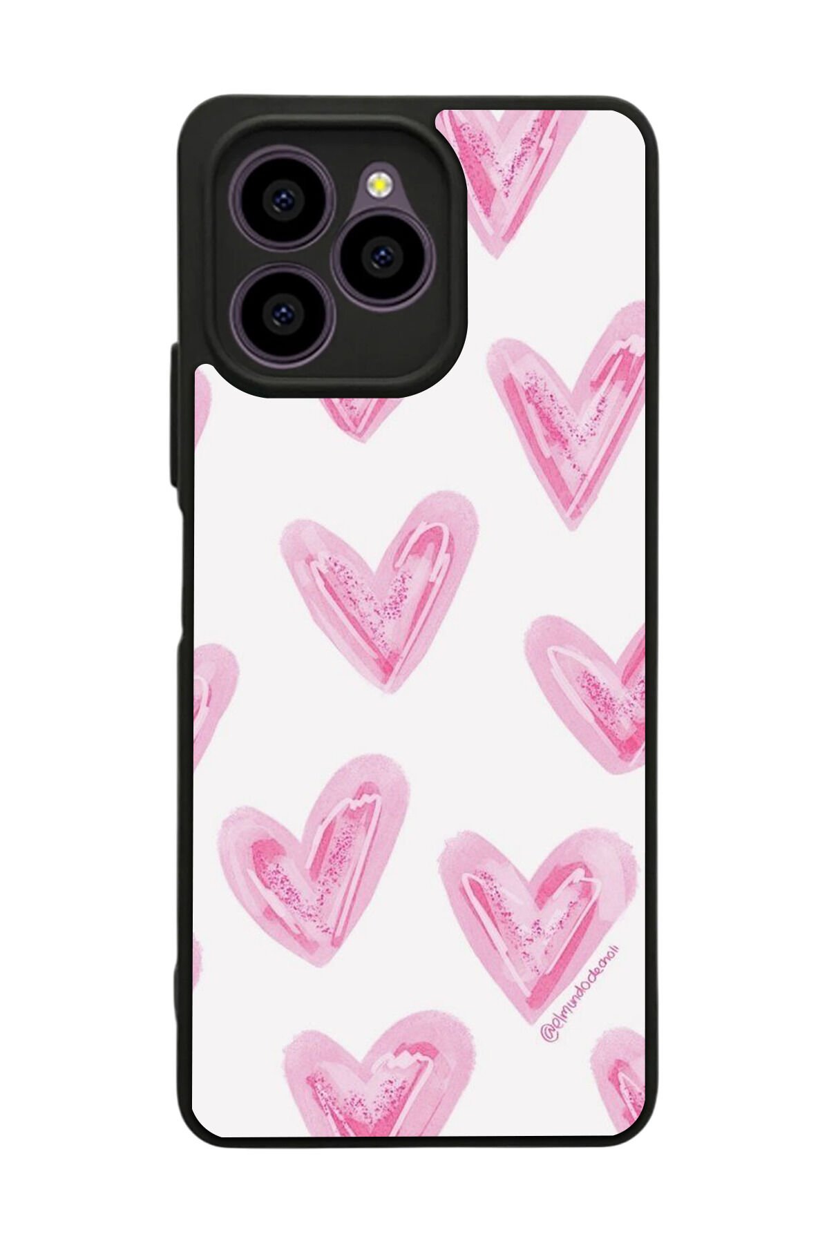 Omix X6 Uyumlu Kalp Love Tasarımlı Glossy Premium Kılıf