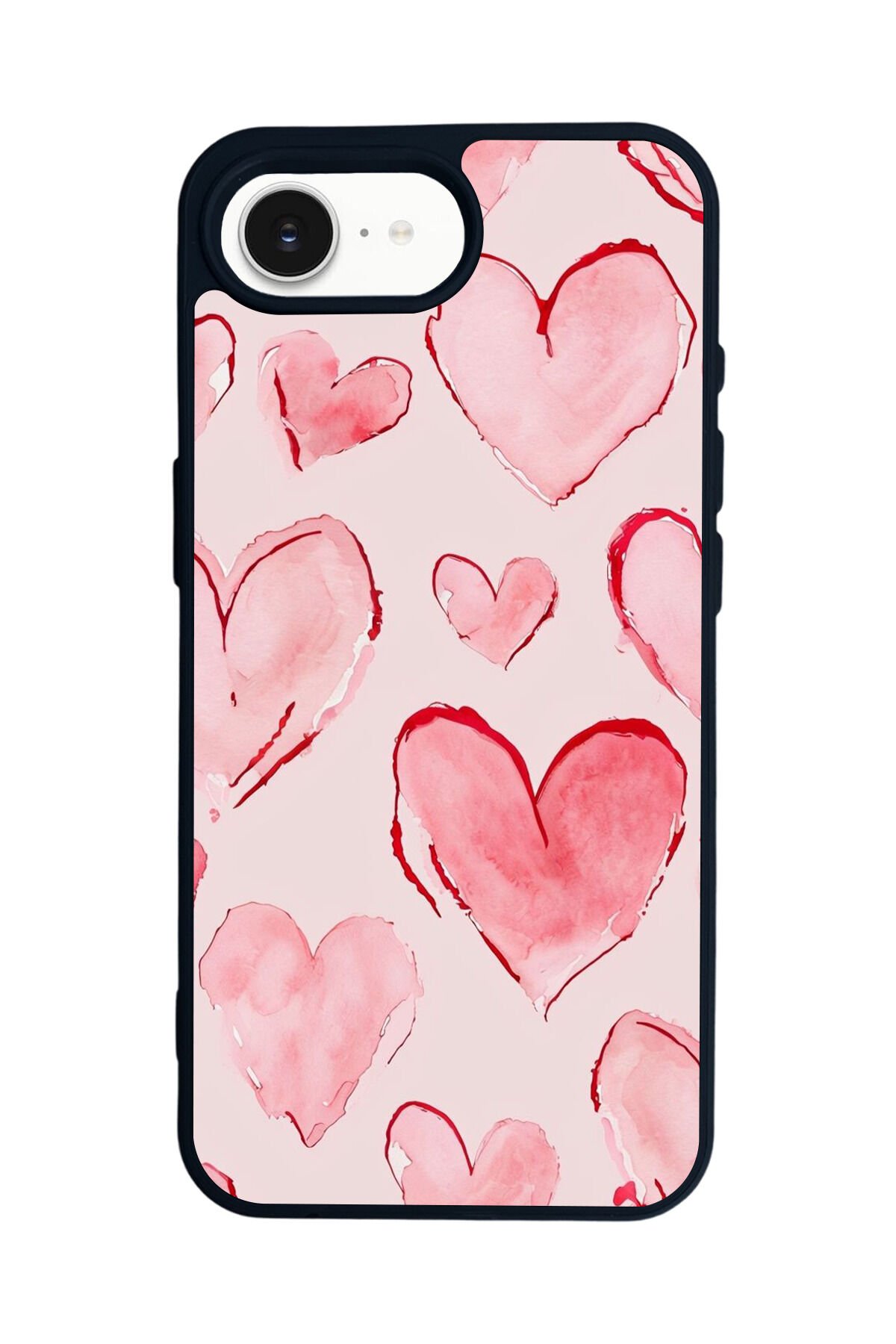 iPhone 16E Uyumlu Kalp Love Tasarımlı Glossy Premium Kılıf