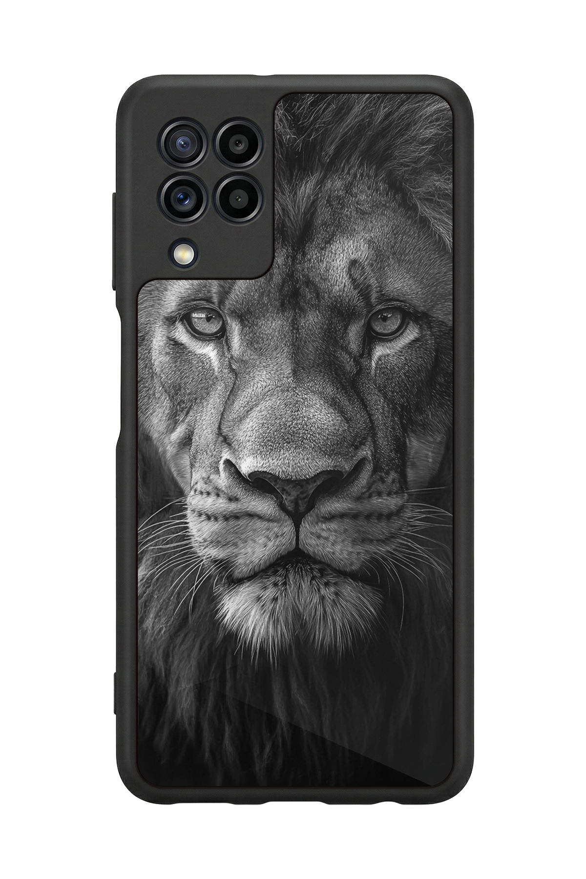 Samsung Galaxy M32 Uyumlu Aslan Tasarımlı Glossy Premium Kılıf