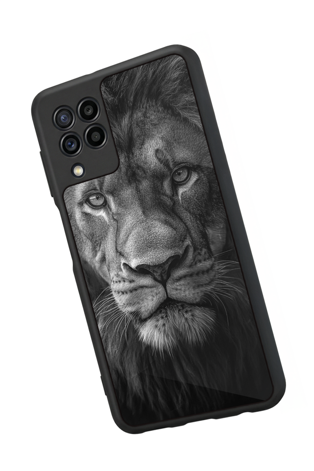 Samsung Galaxy M32 Uyumlu Aslan Tasarımlı Glossy Premium Kılıf