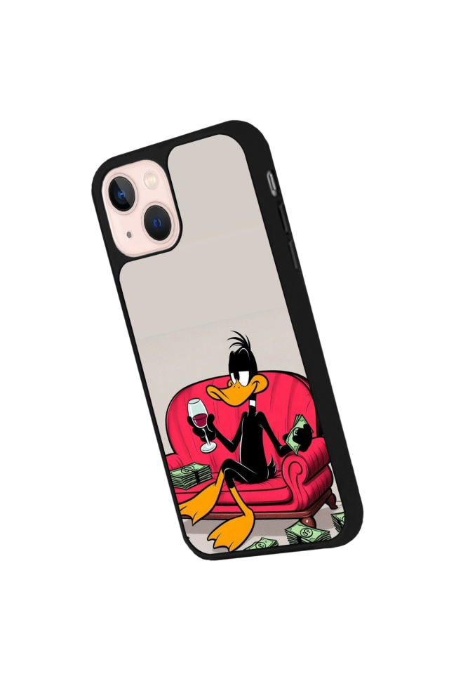 iPhone 13 Mini Uyumlu Daffy duck Tasarımlı Glossy Premium Kılıf