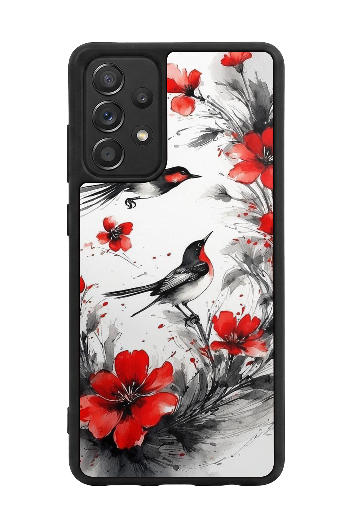 Samsung Galaxy A72 Uyumlu Floral Tasarımlı Glossy Premium Kılıf