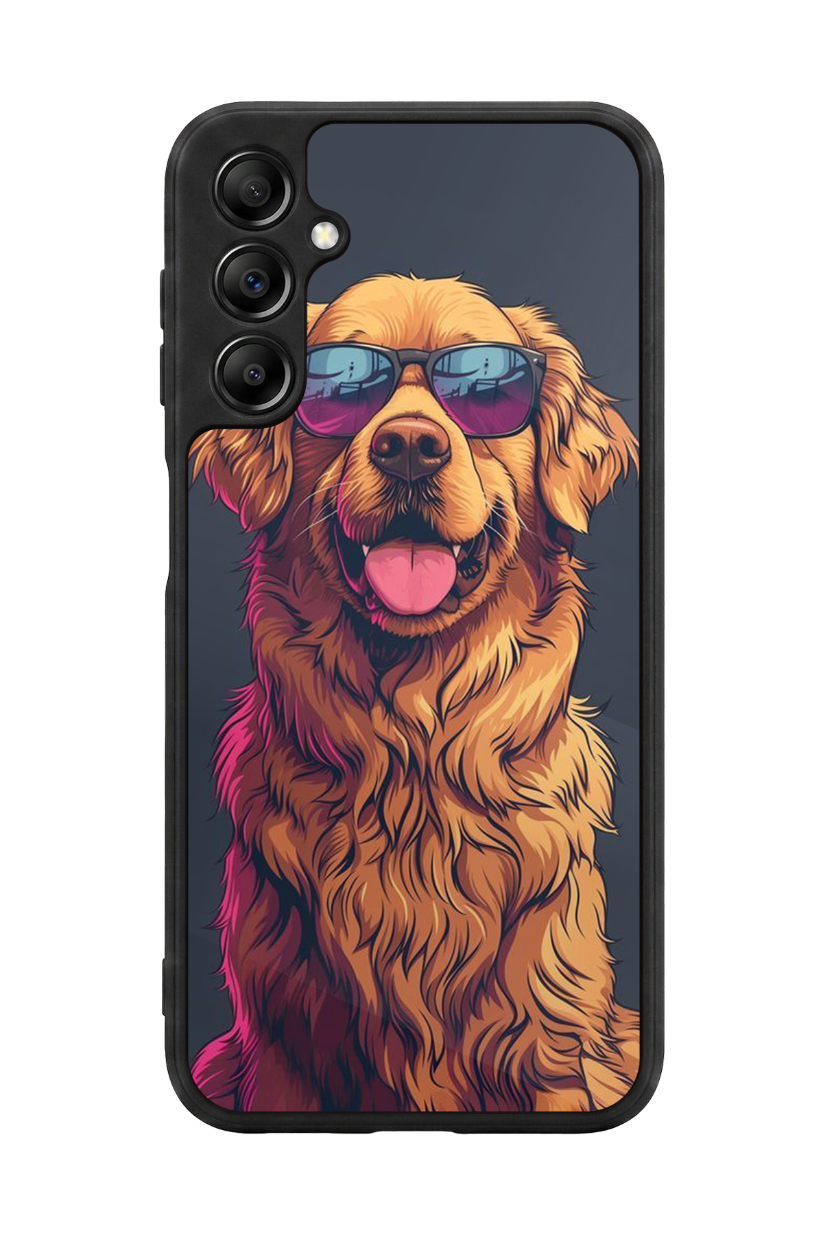 Samsung Galaxy A14 Uyumlu Golden Kopek Tasarımlı Glossy Premium Kılıf