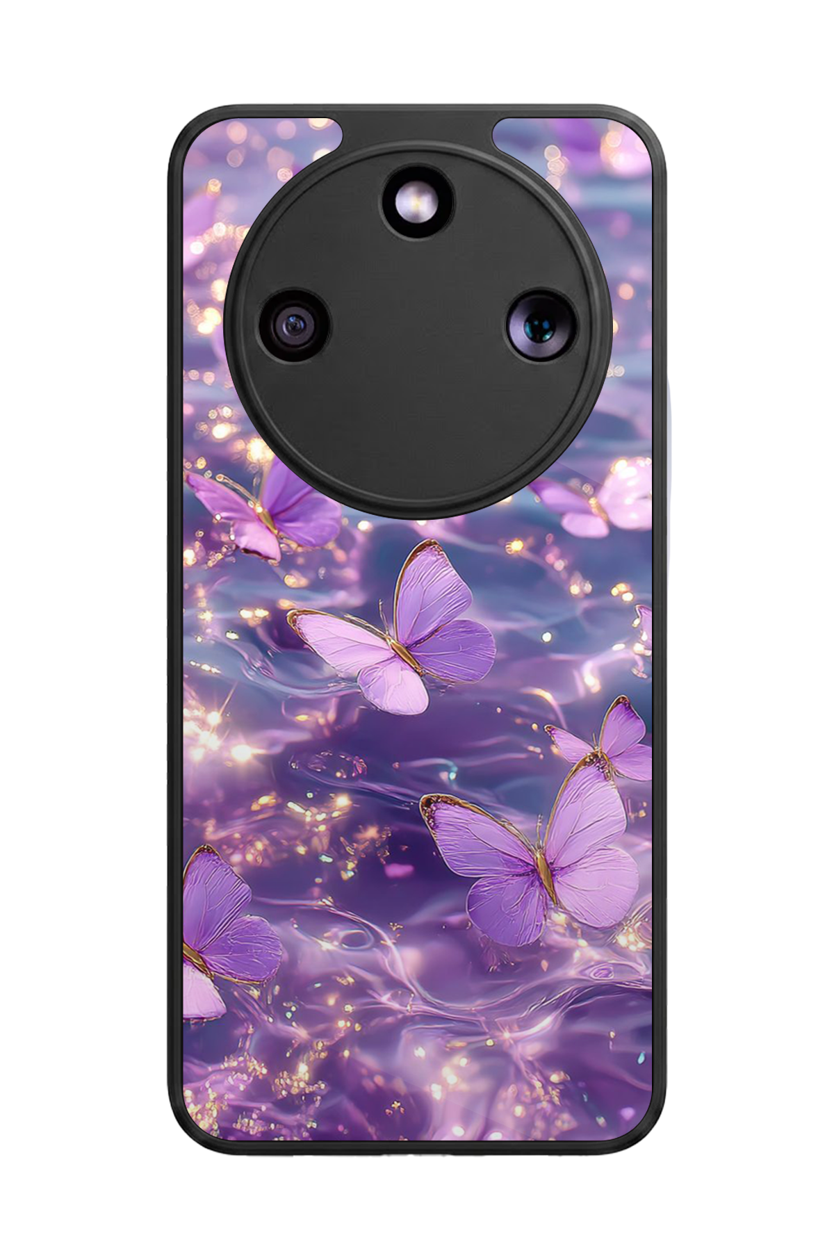 Honor Magic 8 Lite Uyumlu Kelebek Tasarımlı Glossy Premium Kılıf