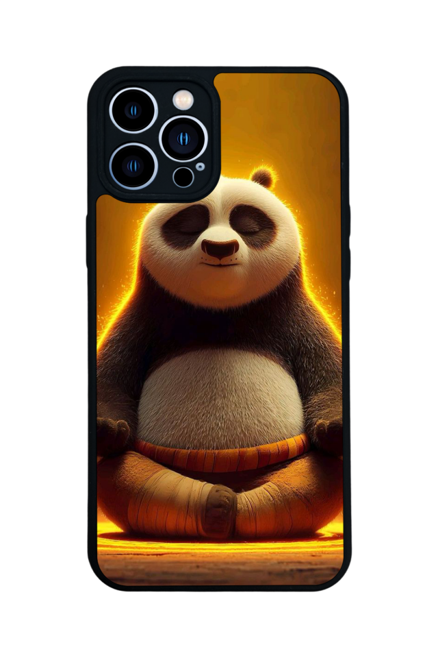 iPhone 13 Pro Max Uyumlu Kung Fu Panda Tasarımlı Glossy Premium Kılıf