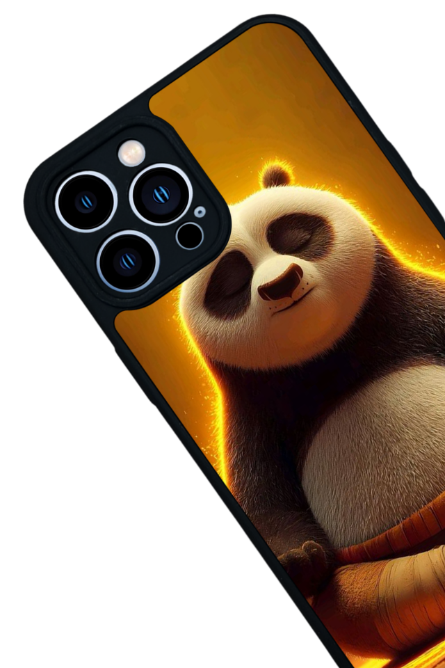 iPhone 13 Pro Max Uyumlu Kung Fu Panda Tasarımlı Glossy Premium Kılıf
