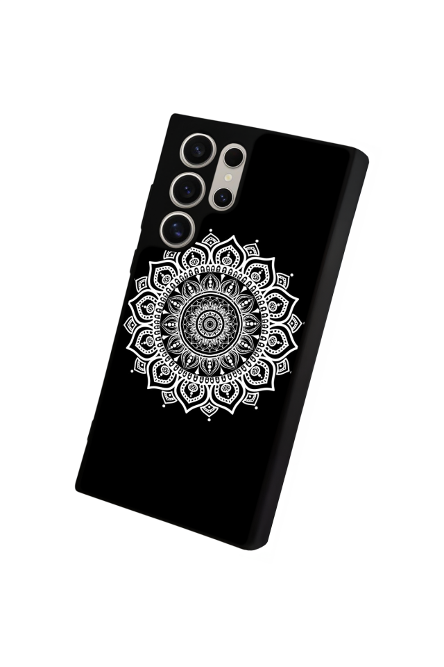 Samsung Galaxy S22 Ultra Uyumlu Mandala Tasarımlı Glossy Premium Kılıf