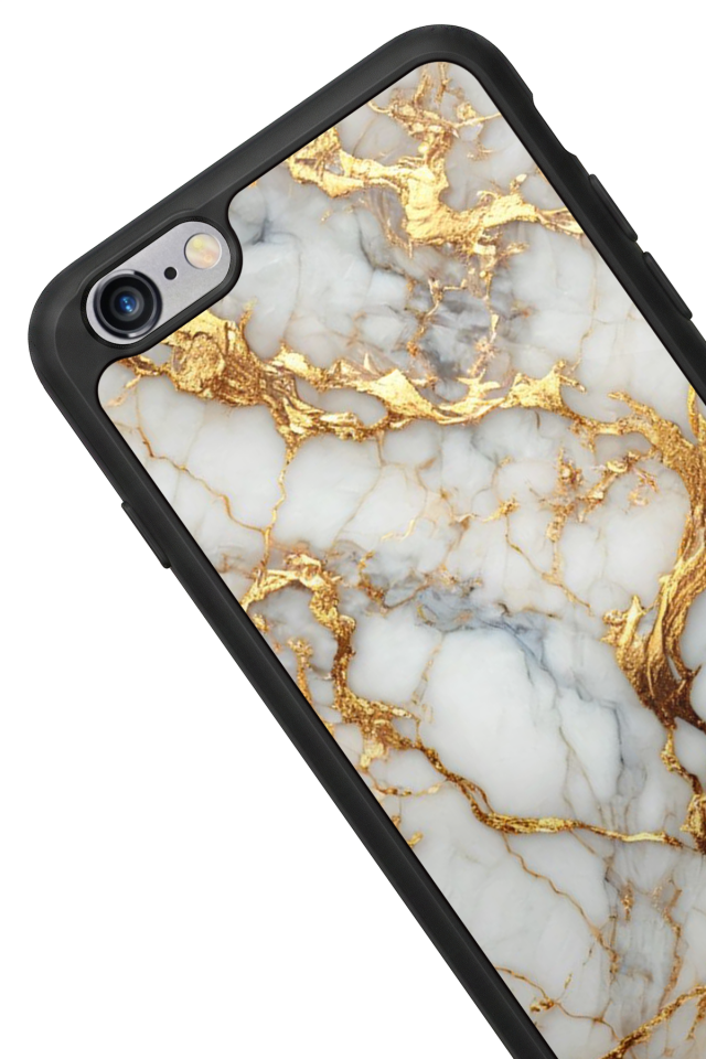 iPhone 6s Plus Uyumlu Mermer Marble Tasarımlı Glossy Premium Kılıf