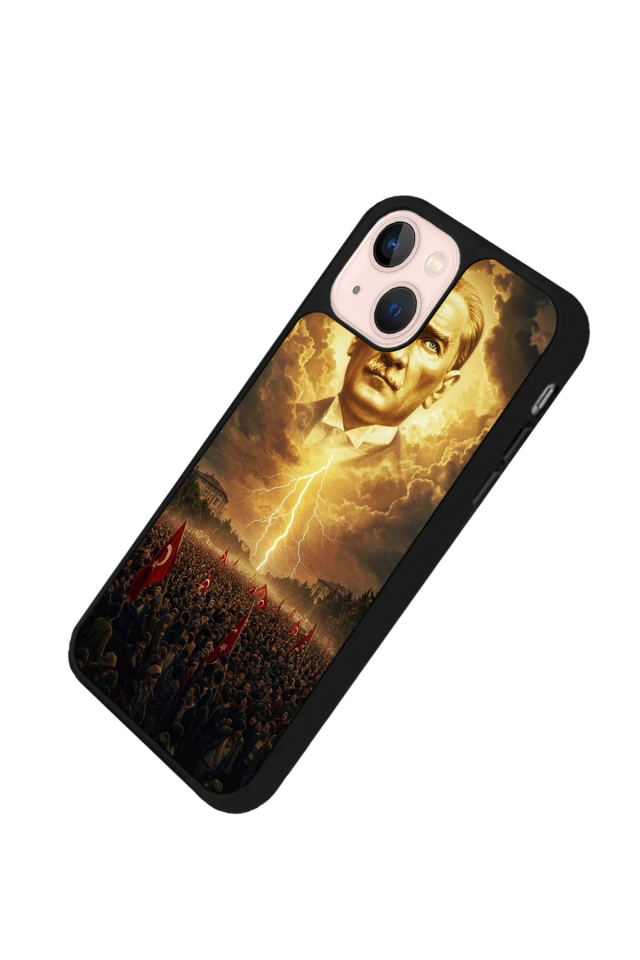 iPhone 15 Uyumlu Mustafa Kemal Ataturk Tasarımlı Glossy Premium Kılıf