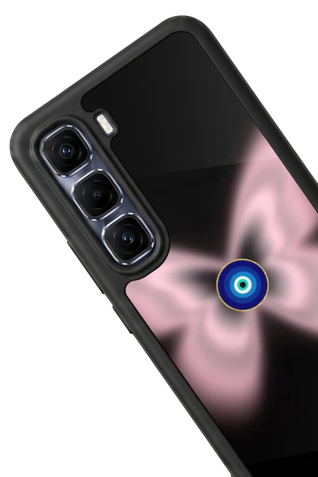 Infinix Hot 60 Pro Plus Uyumlu Nazar Tasarımlı Glossy Premium Kılıf