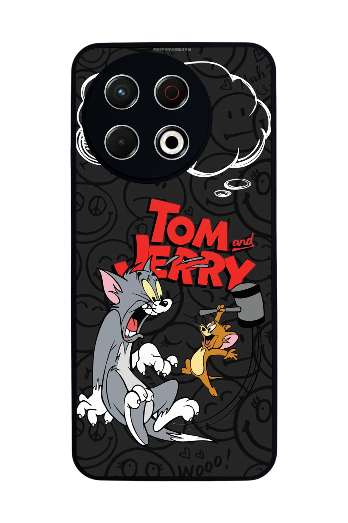 Tecno Spark 30 Pro Uyumlu Tom And Jerry Tasarımlı Glossy Premium Kılıf
