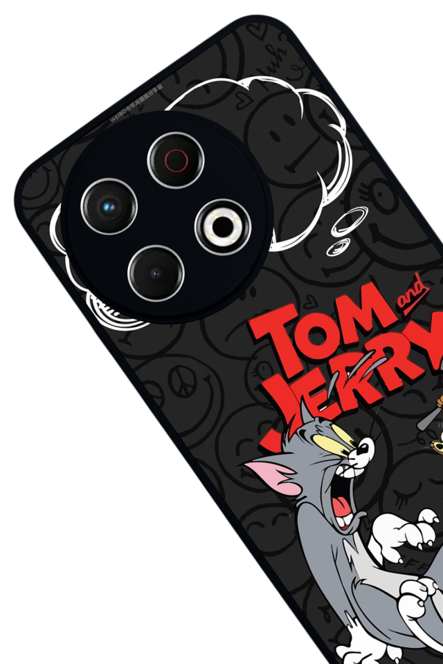 Tecno Spark 30 Pro Uyumlu Tom And Jerry Tasarımlı Glossy Premium Kılıf