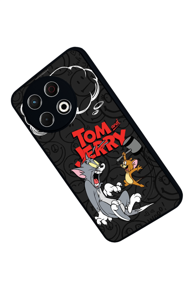 Tecno Spark 30 Pro Uyumlu Tom And Jerry Tasarımlı Glossy Premium Kılıf