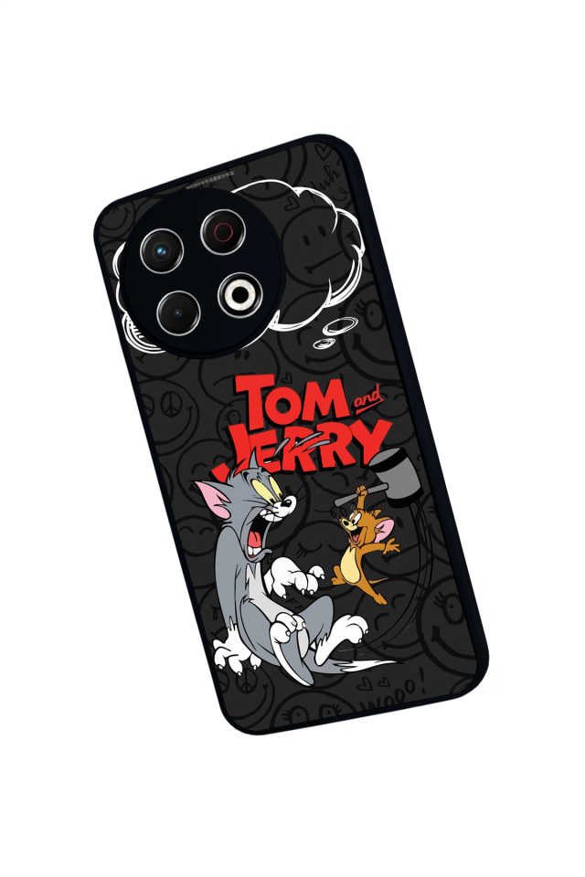 Tecno Spark 30 Pro Uyumlu Tom And Jerry Tasarımlı Glossy Premium Kılıf