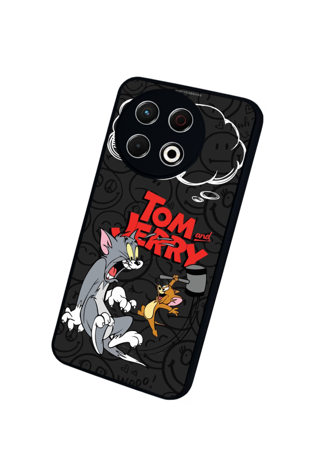 Tecno Spark 30 Pro Uyumlu Tom And Jerry Tasarımlı Glossy Premium Kılıf