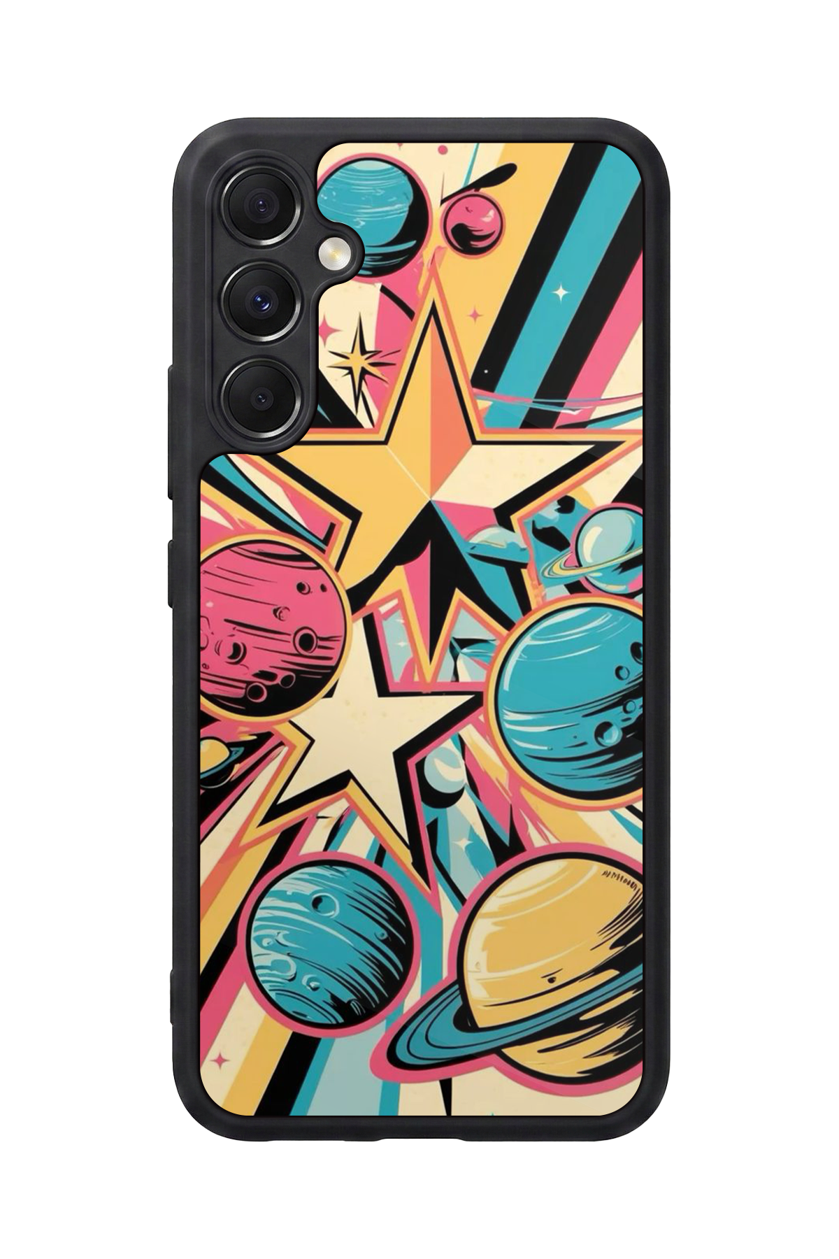 Samsung Galaxy M34 Uyumlu Uzay Tasarımlı Glossy Premium Kılıf