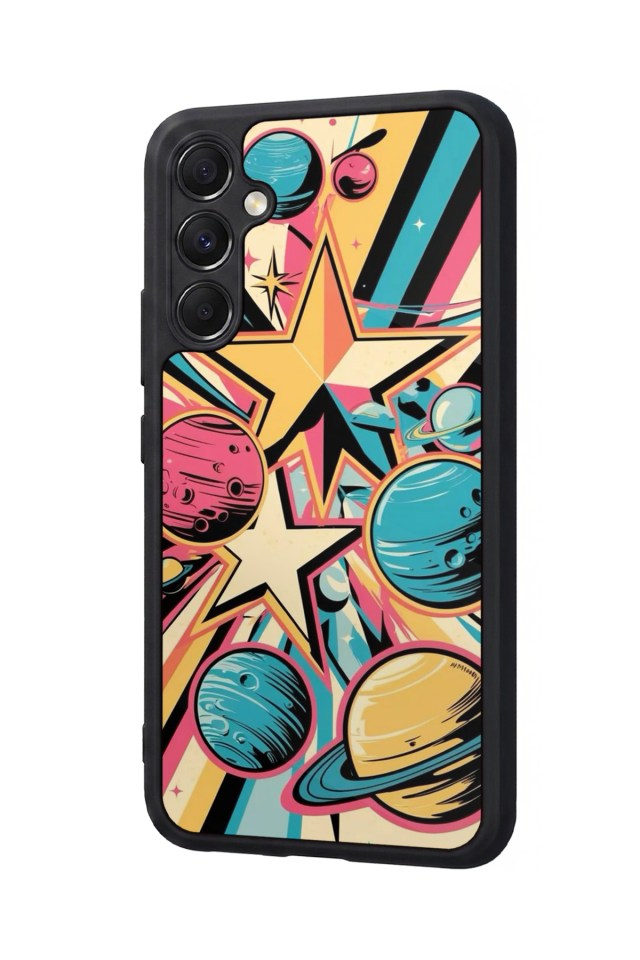 Samsung Galaxy M34 Uyumlu Uzay Tasarımlı Glossy Premium Kılıf