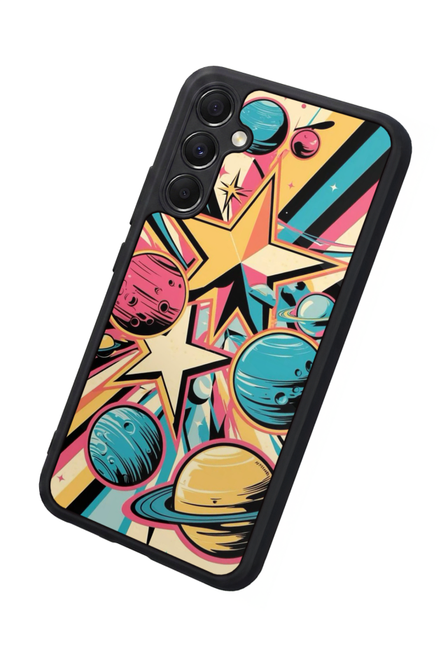 Samsung Galaxy M34 Uyumlu Uzay Tasarımlı Glossy Premium Kılıf