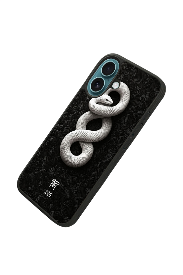 iPhone 16 Uyumlu Yılan Tasarımlı Glossy Premium Kılıf