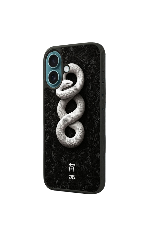 iPhone 16 Uyumlu Yılan Tasarımlı Glossy Premium Kılıf