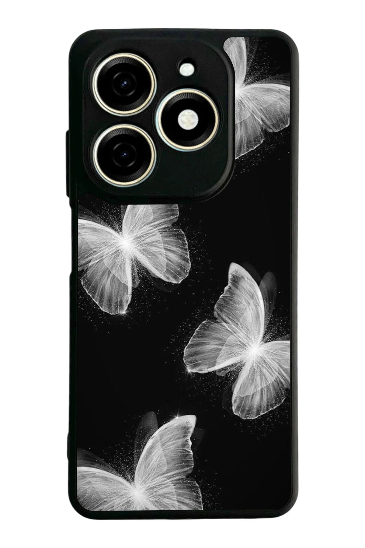 Tecno Spark 20/20C Uyumlu Kelebek Tasarımlı Glossy Premium Kılıf