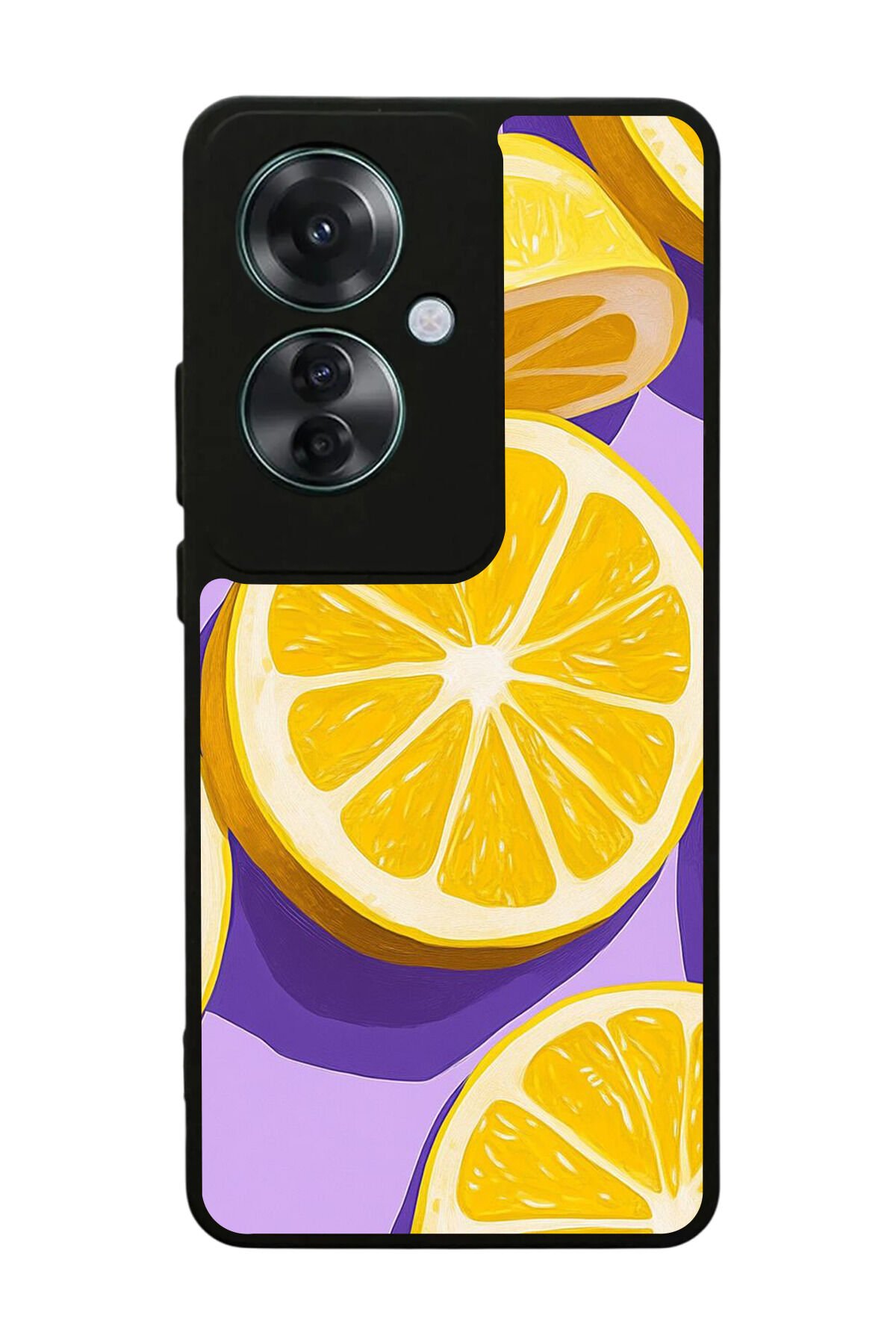 Oppo Reno 11F Uyumlu Limon Tasarımlı Glossy Premium Kılıf