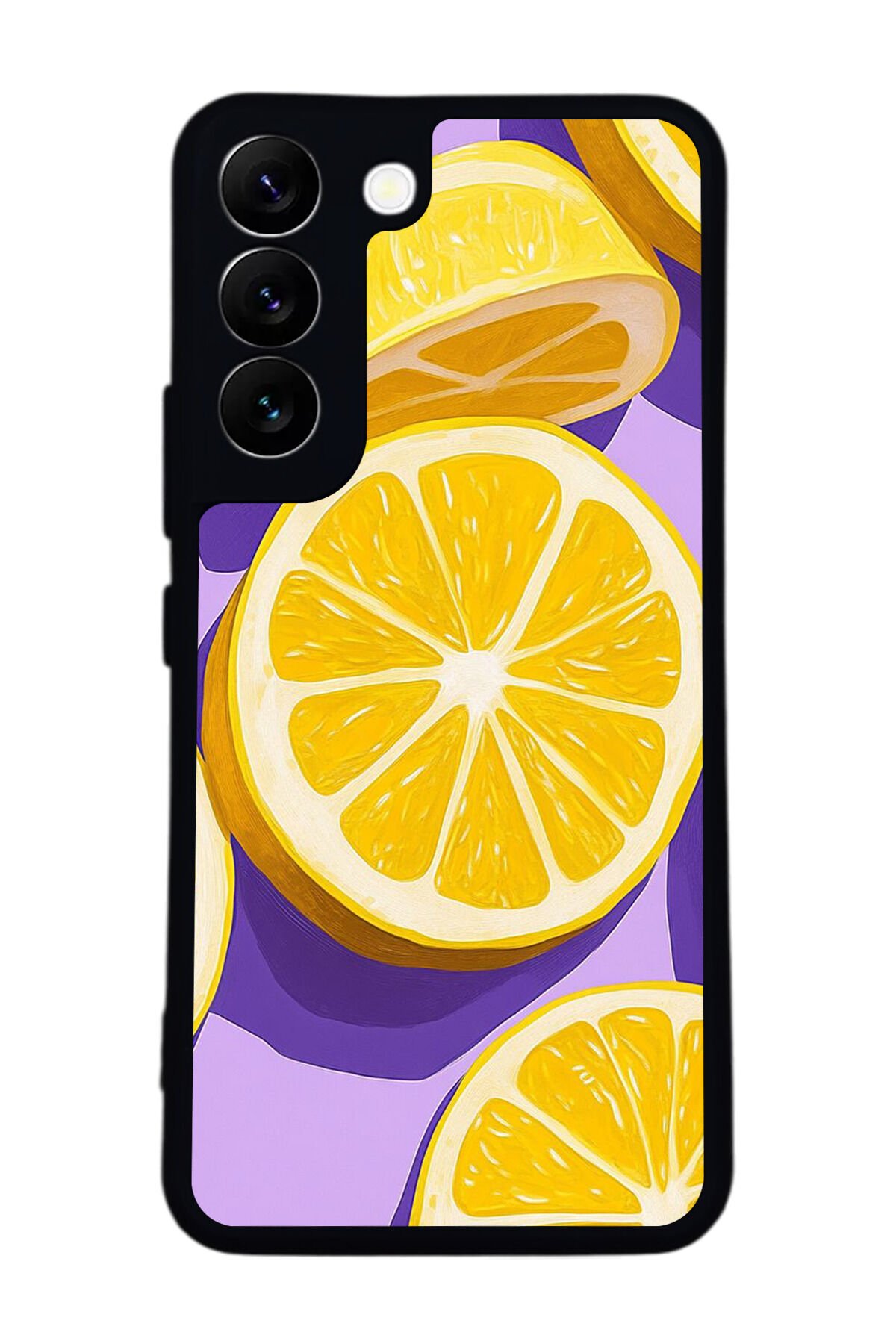 Samsung Galaxy S22 Uyumlu Limon Tasarımlı Glossy Premium Kılıf