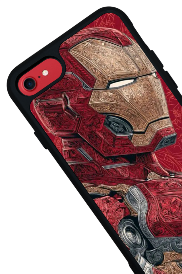 iPhone 8 Uyumlu  Iron Man ( Demir Adam ) Tasarımlı Glossy Premium Kılıf
