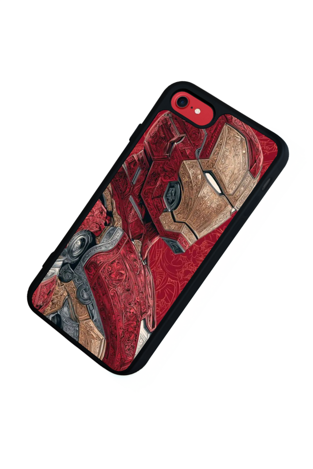 iPhone 8 Uyumlu  Iron Man ( Demir Adam ) Tasarımlı Glossy Premium Kılıf