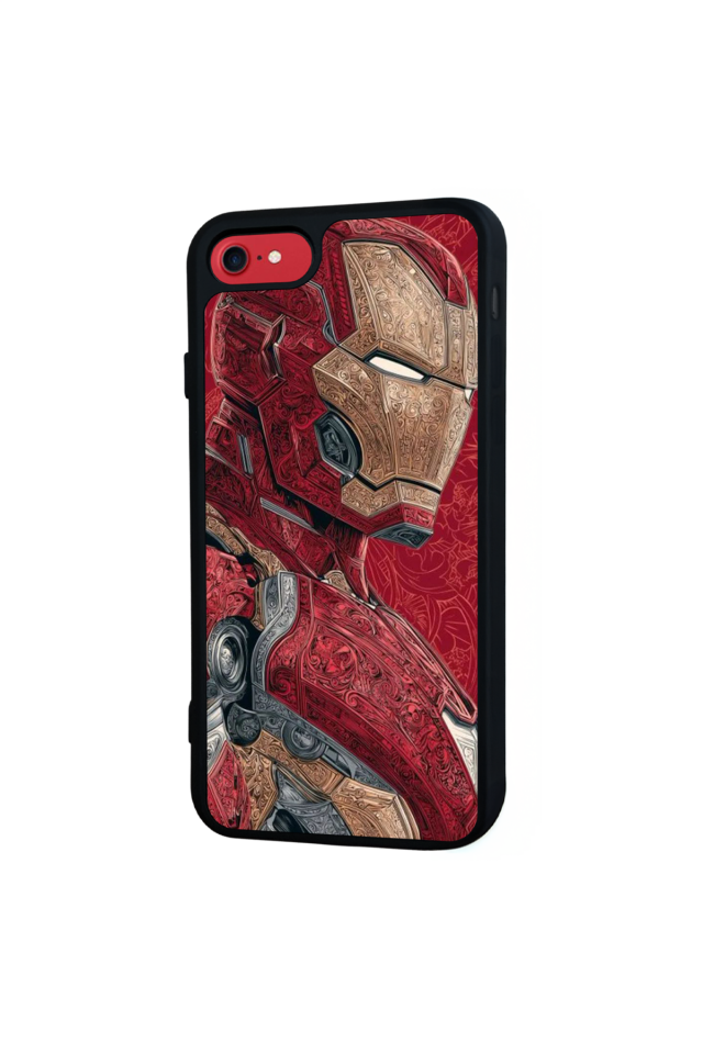 iPhone 8 Uyumlu  Iron Man ( Demir Adam ) Tasarımlı Glossy Premium Kılıf
