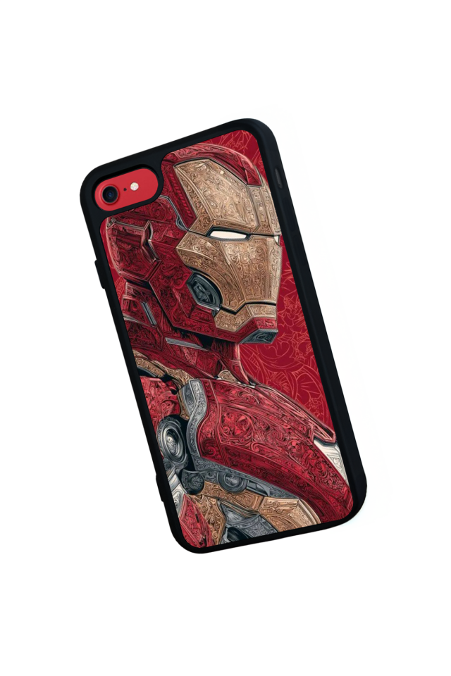 iPhone 8 Uyumlu  Iron Man ( Demir Adam ) Tasarımlı Glossy Premium Kılıf