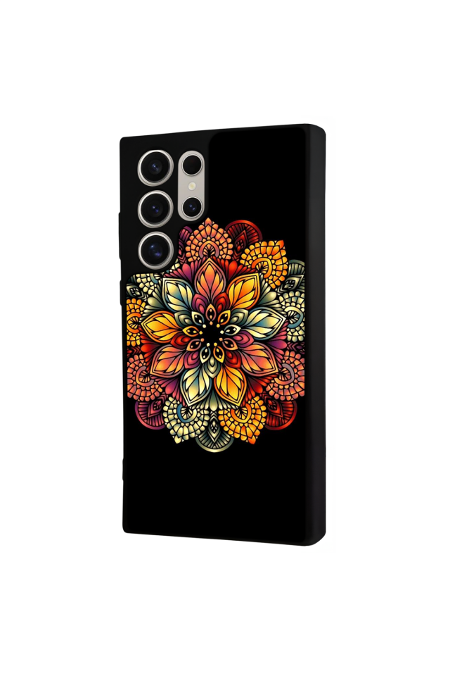 Samsung Galaxy S22 Ultra Uyumlu Mandala Tasarımlı Glossy Premium Kılıf