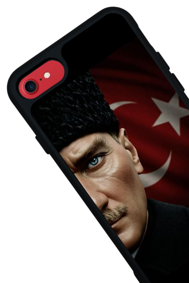 iPhone SE Uyumlu Mustafa Kemal Ataturk Tasarımlı Glossy Premium Kılıf