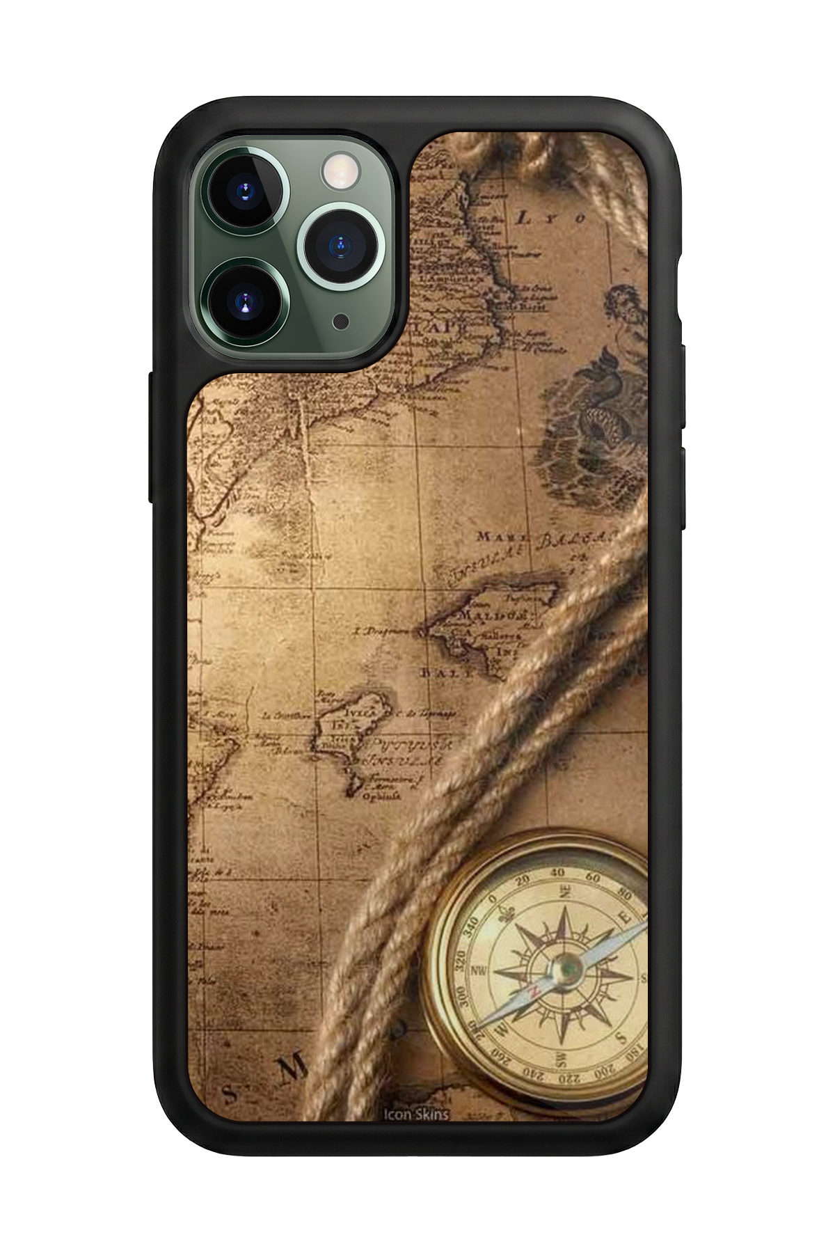 iPhone 11 Pro Uyumlu Pusula Tasarımlı Glossy Premium Kılıf