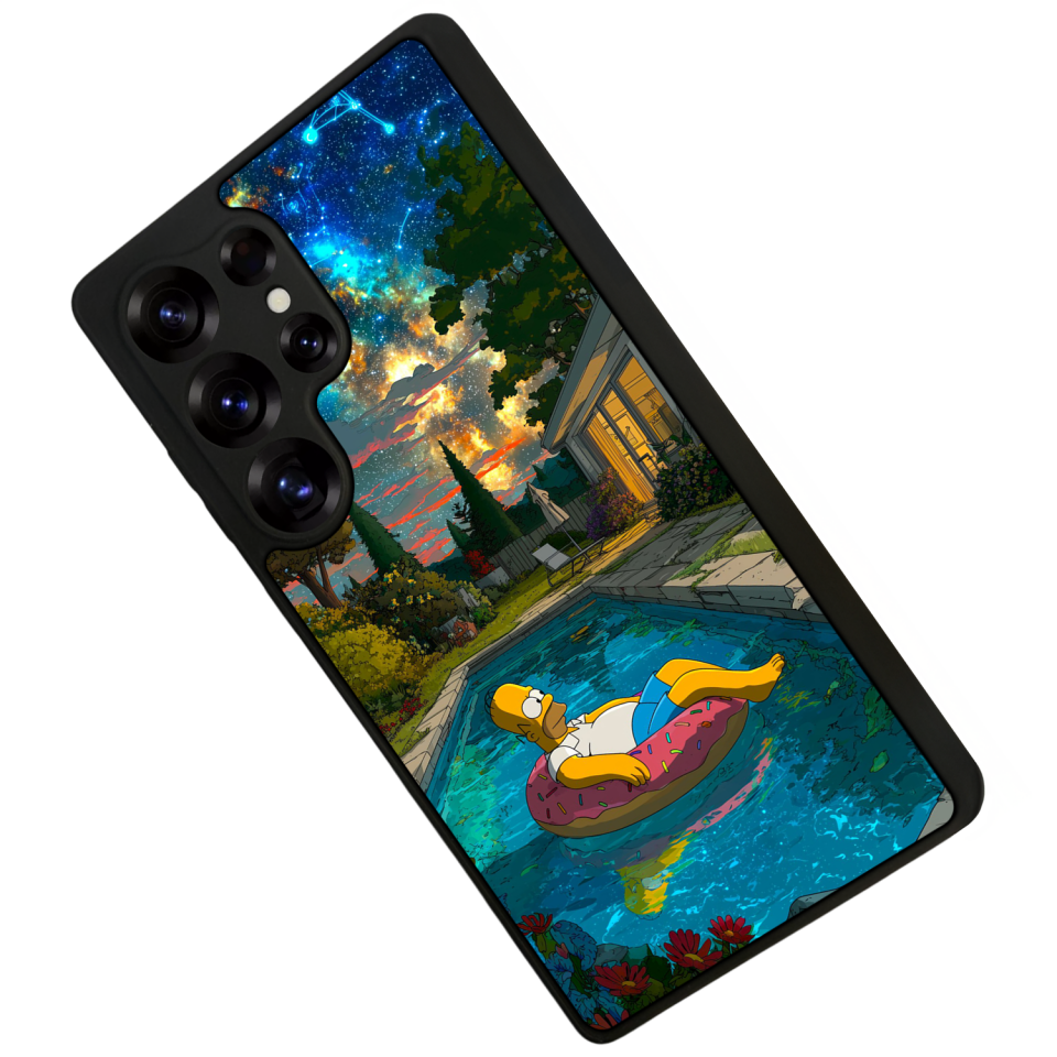 Samsung Galaxy S25 Ultra Uyumlu The Simpsons Tasarımlı Glossy Premium Kılıf