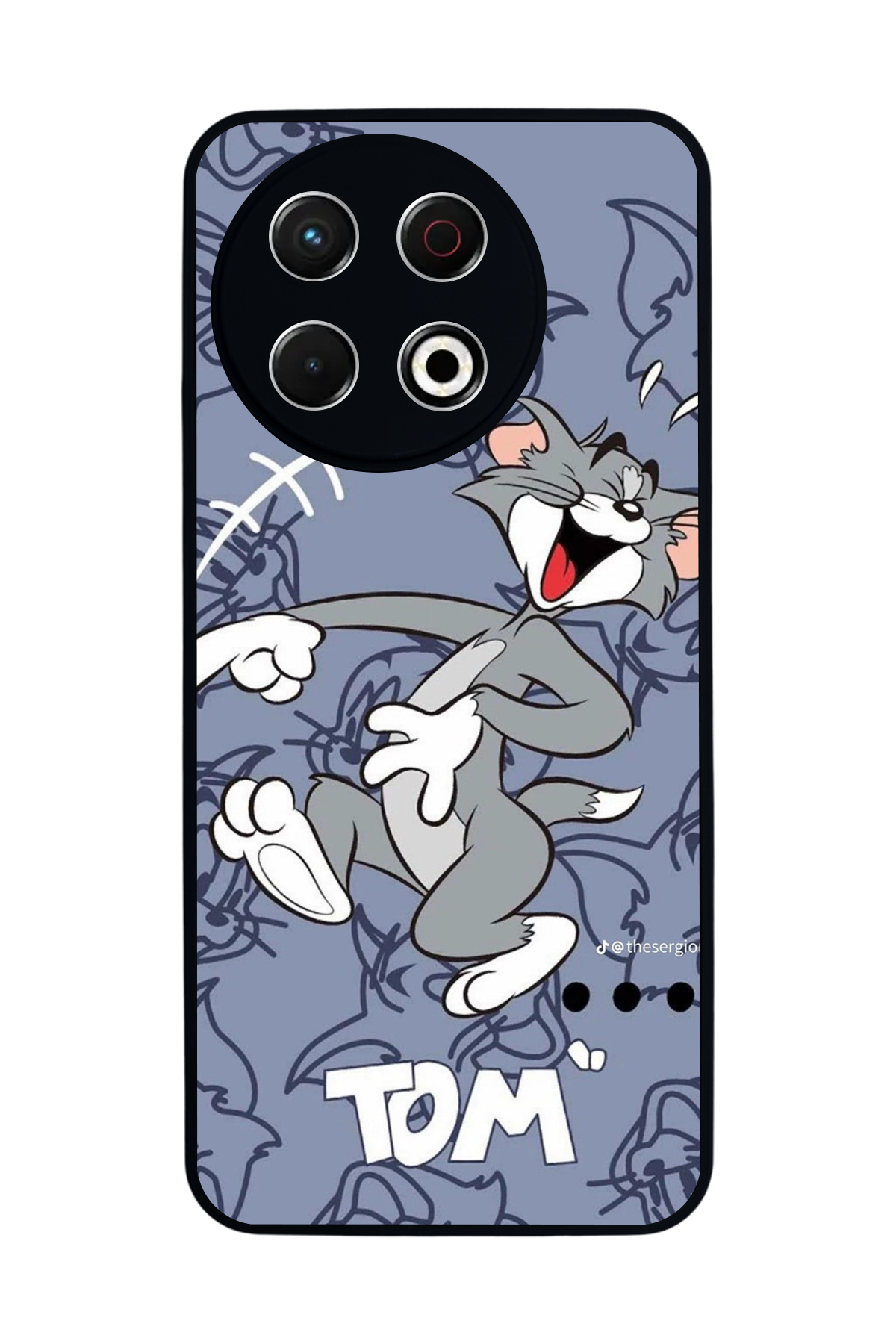 Tecno Spark 30 Pro Uyumlu Tom And Jerry Tasarımlı Glossy Premium Kılıf