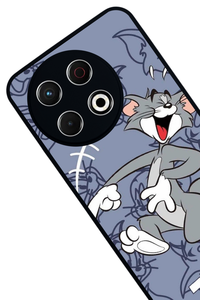 Tecno Spark 30 Pro Uyumlu Tom And Jerry Tasarımlı Glossy Premium Kılıf