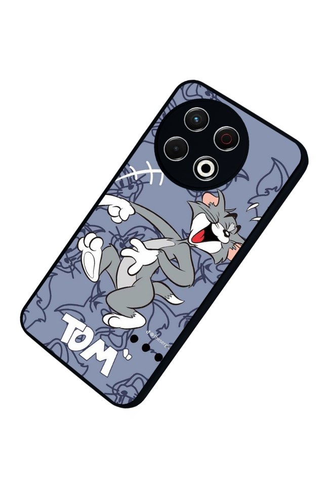 Tecno Spark 30 Pro Uyumlu Tom And Jerry Tasarımlı Glossy Premium Kılıf