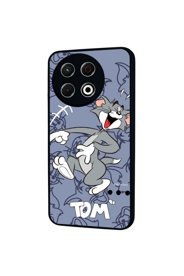 Tecno Spark 30 Pro Uyumlu Tom And Jerry Tasarımlı Glossy Premium Kılıf
