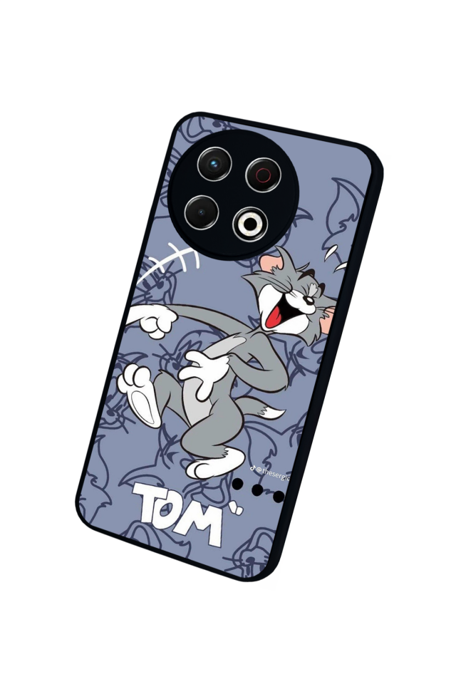 Tecno Spark 30 Pro Uyumlu Tom And Jerry Tasarımlı Glossy Premium Kılıf
