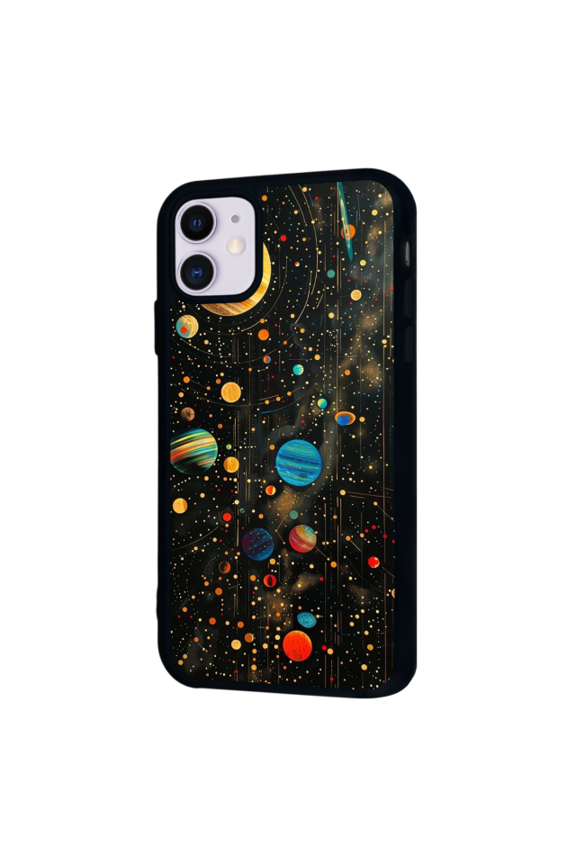 iPhone 11 Uyumlu Uzay Tasarımlı Glossy Premium Kılıf