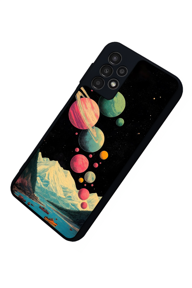 Samsung Galaxy A13 Uyumlu Uzay Tasarımlı Glossy Premium Kılıf