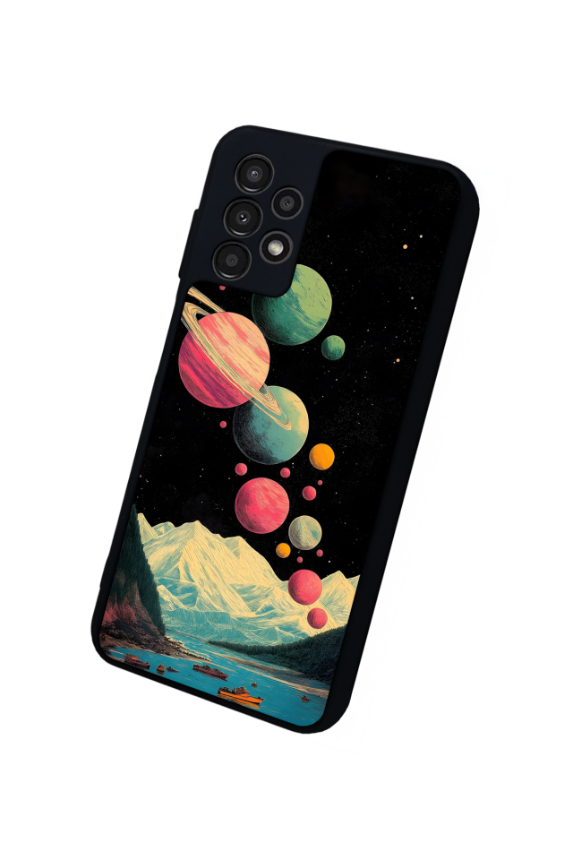 Samsung Galaxy A13 Uyumlu Uzay Tasarımlı Glossy Premium Kılıf