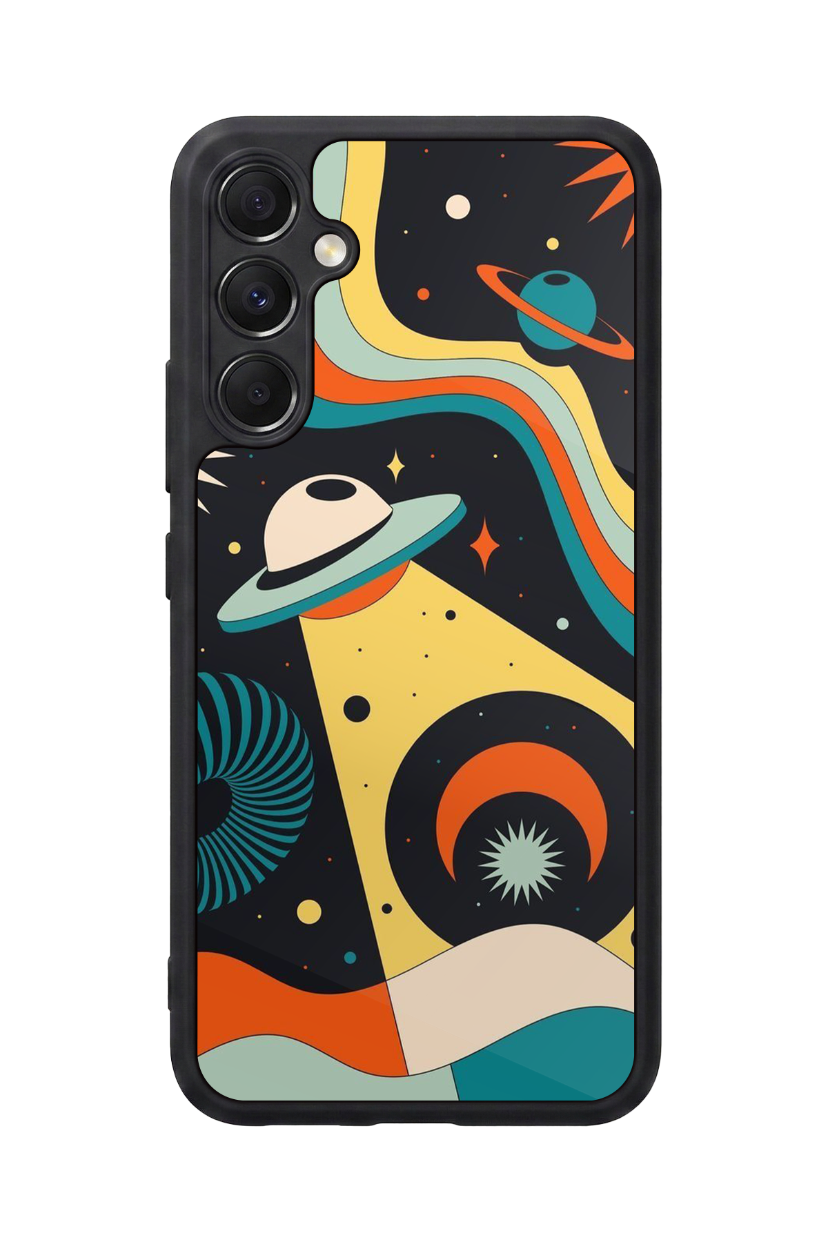 Samsung Galaxy M34 Uyumlu Uzay Tasarımlı Glossy Premium Kılıf