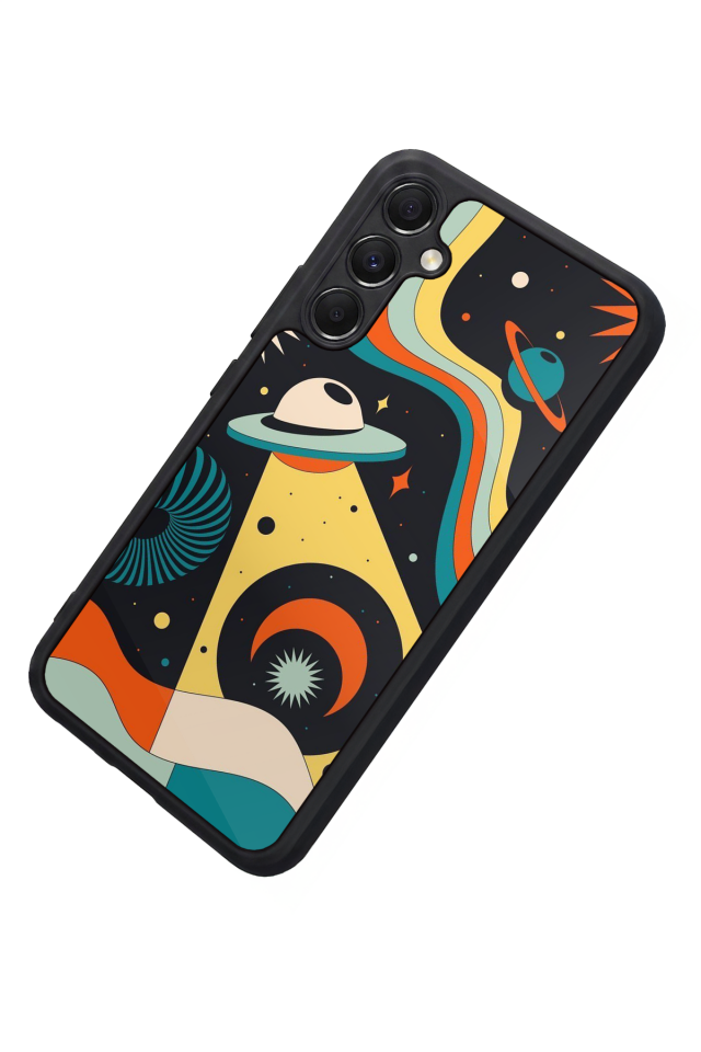 Samsung Galaxy M34 Uyumlu Uzay Tasarımlı Glossy Premium Kılıf